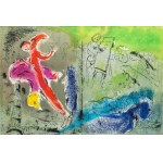 Marc Chagall (1887 Łoźno k. Witebska-1985 Saint-Paul de Vence), Wizja Paryża, 1952