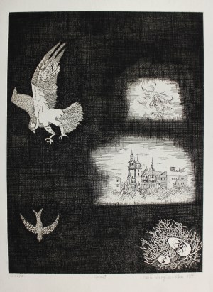 Danuta Leszczyńska-Kluza (1926 Przemyśl - 2019), Gniazdo, 1987