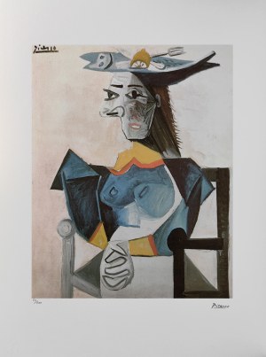 Pablo Picasso (1881-1973), Kobieta w rybim kapeluszu