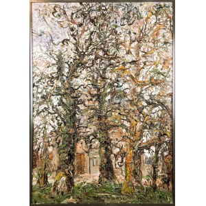 Włodzimierz Zakrzewski (1916-1992), Trees (Warsaw - Bielany, in front of the church), 1971