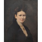 Tadeusz Ajdukiewicz (1852-1916), Portrét dámy s medailonem, asi 1880