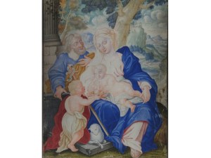 DIE HEILIGE FAMILIE MIT DEM HEILIGEN JOHANNESKIND, SÜDDEUTSCHLAND