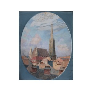 PAINTER AROUND 1900/20, VIEW OF ST. STEPHEN'S CATHEDRAL