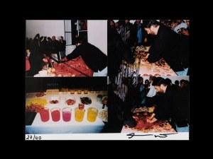 PHOTO PAINTED OVER BY HERMANN NITSCH, VIENNA 1938 - 2022 MISTELBACH