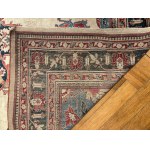 ANTIQUE PURE SILK CARPET, HERIZ, PERSIA, CIRCA 1880