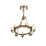 TIRE CHANDELIER, 9-FLAME