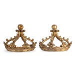 PAIR OF WALL BRACKETS, CARVED & GILT WOOD