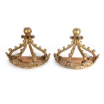 PAIR OF WALL BRACKETS, CARVED & GILT WOOD