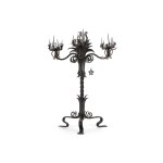 CANDLESTICK, FORGED IRON