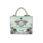 GRAZIELLA BRACCIALINI HANDBAG, AUDREY - WINGED LION IN TIFFANY BLUE