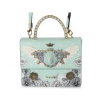 GRAZIELLA BRACCIALINI HANDBAG, AUDREY - WINGED LION IN TIFFANY BLUE