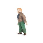 MALE DOLL WITH CLOTHING, AROUND 1900