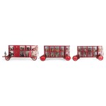 CIRCUS WAGONS WITH ANIMALS AND KEEPER