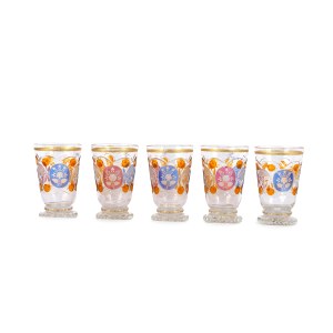 5 BIEDERMEIER GLASSES