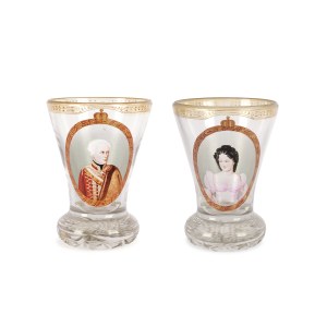 PAIR OF RANFT CUPS, BOHEMIA, CIRCA 1830/40