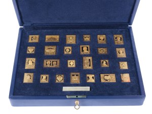 KAISERLICH-KÖNIGLICHES JUBILÄUMSBÜNDEL, SCHACHTEL MIT VERGOLDETEN SILBERMARKEN