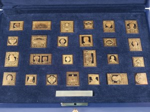 KAISERLICH-KÖNIGLICHES JUBILÄUMSBÜNDEL, SCHACHTEL MIT VERGOLDETEN SILBERMARKEN