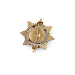 STAR-SHAPED BROOCH, GOLD-PLATED BRASS