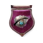 SILVER BROOCH IN THE SHAPE OF A LEAF, CIRCA 1900