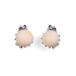 PAIR OF EARRINGS, 14 KT WHITE GOLD