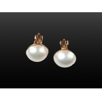 PAIR OF STUD EARRINGS, 14 KT YELLOW GOLD