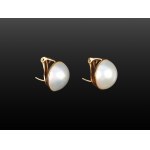 PAIR OF STUD EARRINGS, 14 KT YELLOW GOLD