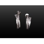 PAIR OF HOOP EARRINGS, 18 KT WHITE GOLD