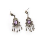 PAIR OF EARRINGS, ART NOUVEAU