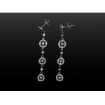 PAIR OF EARRINGS, 18 KT WHITE GOLD