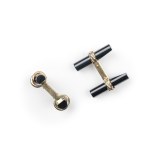 PAIR OF CARTIER DOUBLE CUFFLINKS, 18 KT YELLOW GOLD