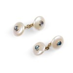 PAIR OF CUFFLINKS, 14 KT GOLD