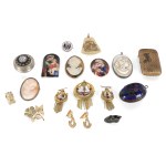 BUNDLE, BIEDERMEIER JEWELRY, BOXES, BROOCHES, PINS