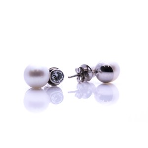 Orecchini di perle e diamanti di Schoeffel