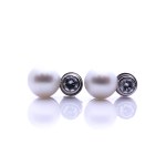 Orecchini di perle e diamanti di Schoeffel