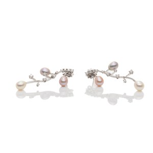 Diamant-Perl-Ohrhänger