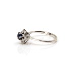 Jewelry set with brilliant-cut sapphires