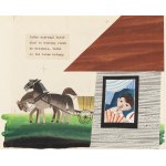 Zbigniew Rychlicki (1922 Orzechówka - 1989 Bratislava), In the countryside, book illustration