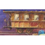 Marian Nowiński (1944 Brześć nad Bugiem - 2017 Varsavia), L'avventura arriva in treno, illustrazione del libro