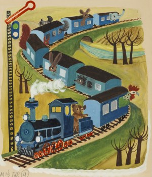 Zdzisław Witwicki (1921 - 2019), Kolejka, ilustracja do czasopisma 
