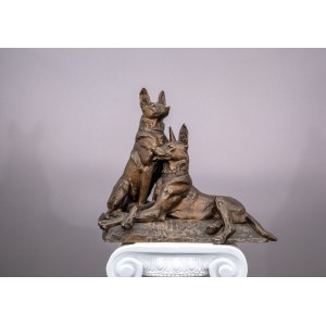 Maximilien Fiot (1856-1953), German Shepherds, 20th century.