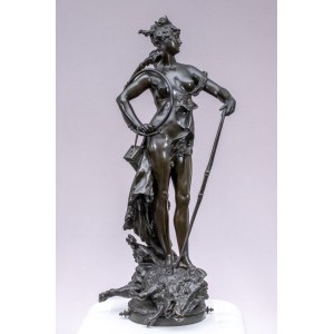 Albert-Ernst Carrier-Belleuse (1824-1887), Diana z dzikiem minojskim, XIX w
