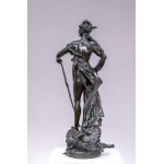 Albert-Ernst Carrier-Belleuse (1824-1887), Diana z dzikiem minojskim, XIX w