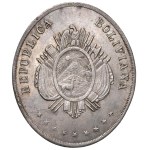 Medals - BOLIVIA Oval medal 1892 First Bolivian railroad...