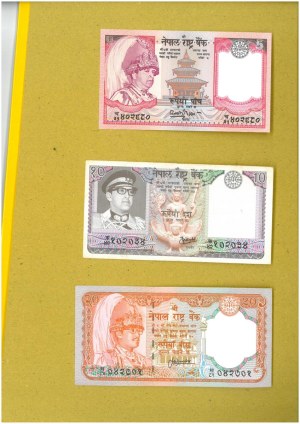 Lose - NEPAL Lot von 16 Banknoten von 1961. Nicht...