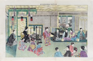 Endo Kokei (aktywny między 1890 - 1904), Taniec podczas ceremonii parzenia herbaty, z 