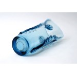 Glass vase in blue color