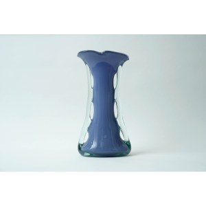 Glass vase , Shark fin - HS Tarnowiec
