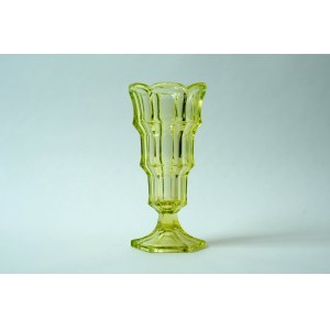 Glass uranium vase - Art Deco