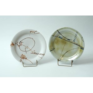 2 porcelain platters - E. Jakubaszek