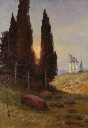 Stanisław BIECHOŃSKI (1902-1975), Krajobraz włoski, 1968